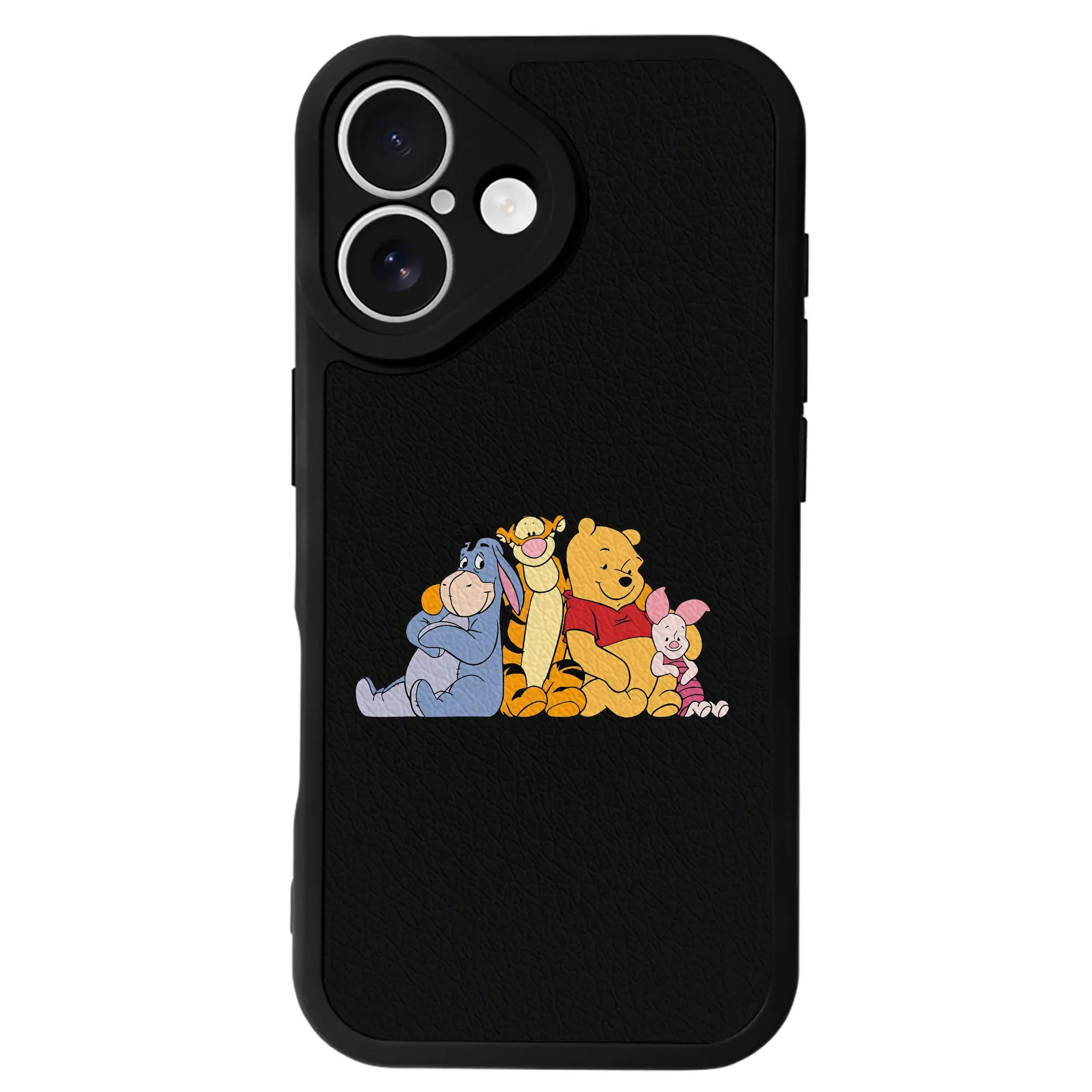 プーさん グッズ ティガー - IPhone 16シリーズ対応 ・ シリコンスマホケース ・ レザー調 ・ 高精度フィット ・ 耐衝撃 ・ ワイヤレス充電対応 ・ 精密カット